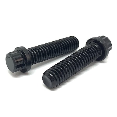Boltsandnuts.Com Grade 9, 3/4"-10 Flange Bolt, Black Oxide Alloy Steel, 2 in L, 2 PK 75C200BFL12PL-2